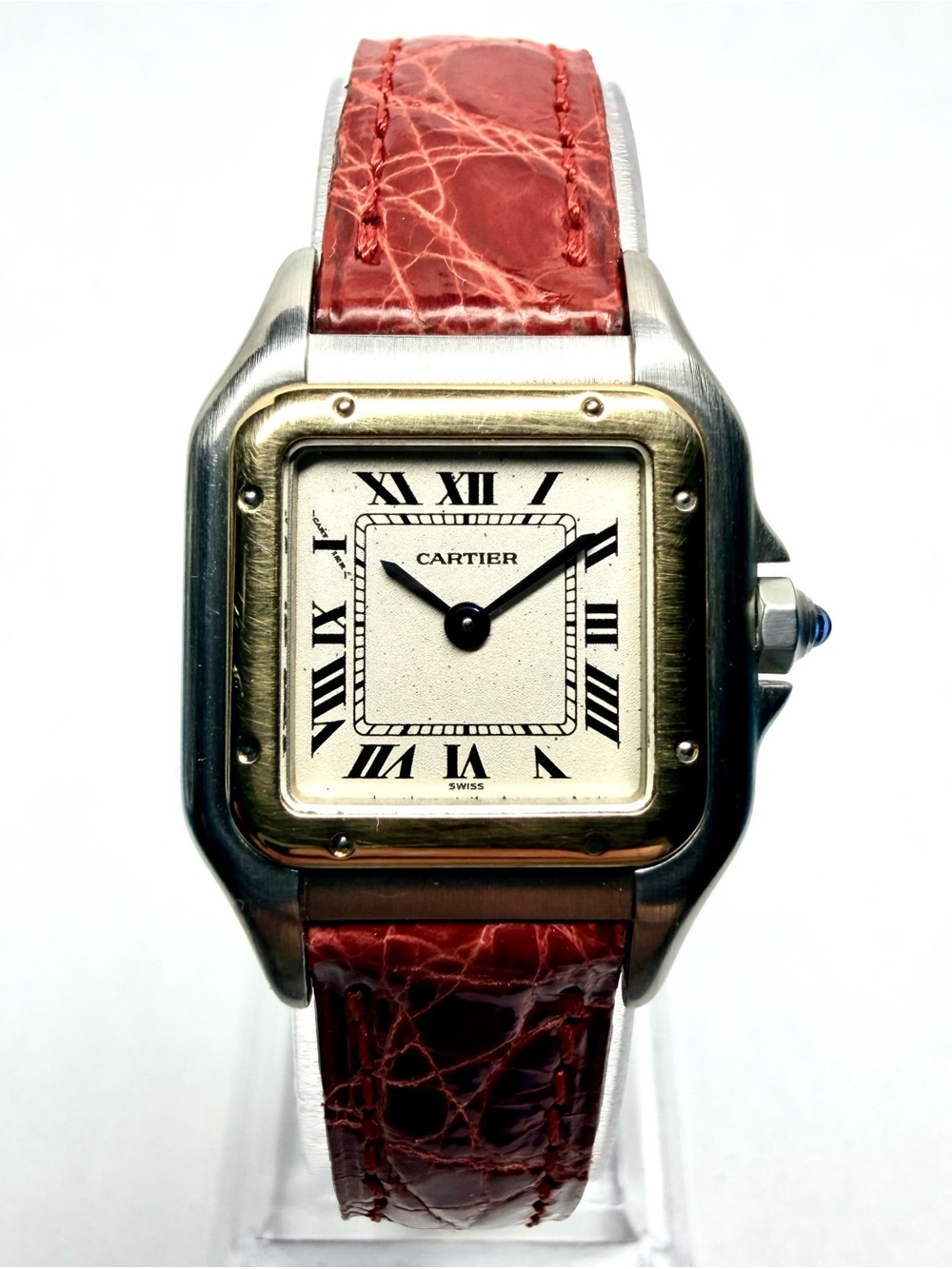 CARTIER PANTHERE 23mm Quartz 2 Tone Watch Cream Dial